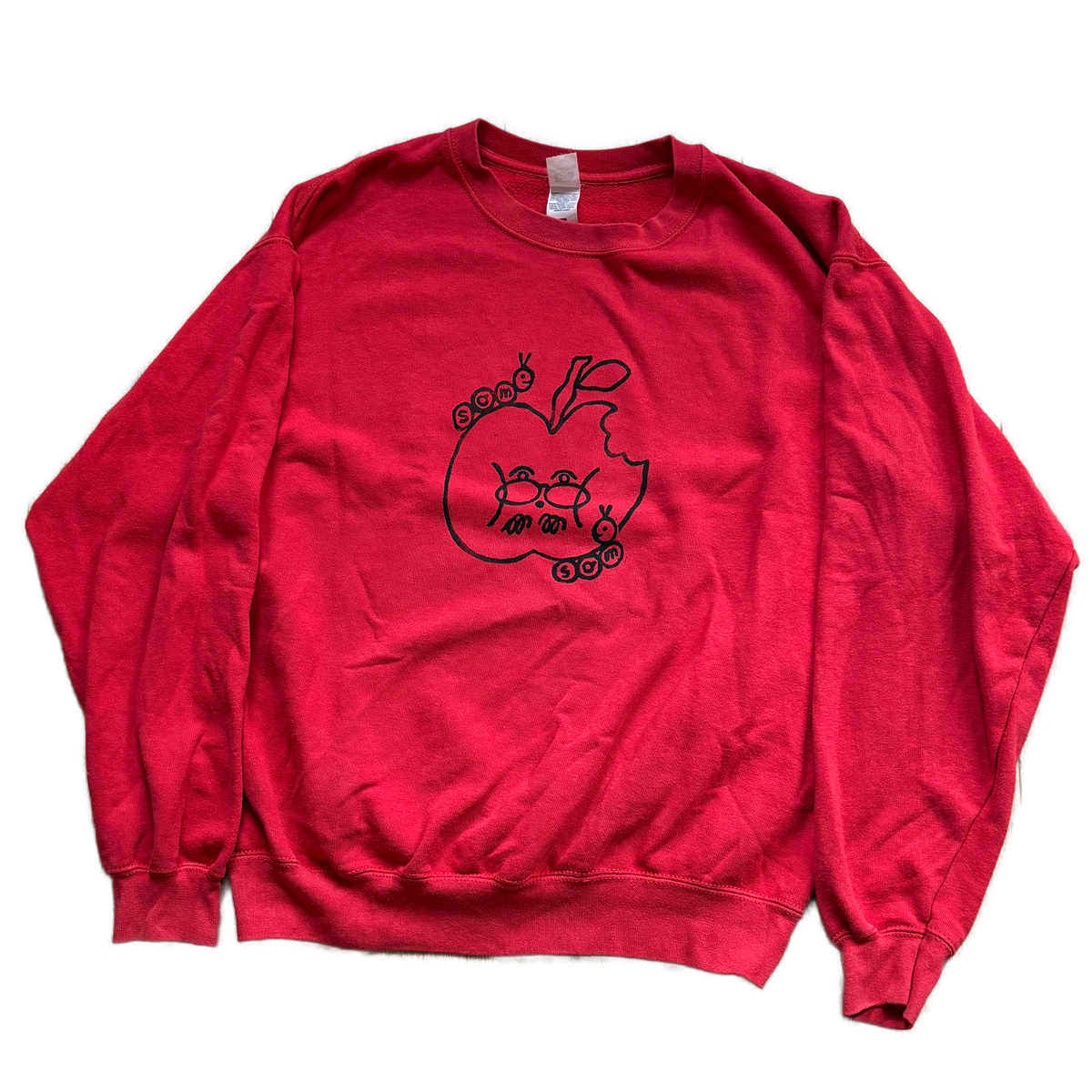 Limited Edition Upcycled Apple Sweatshirt (Red)