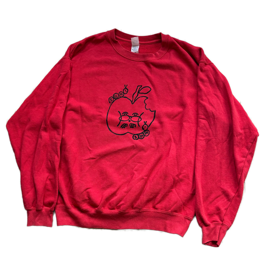 Limited Edition Upcycled Apple Sweatshirt (Red)